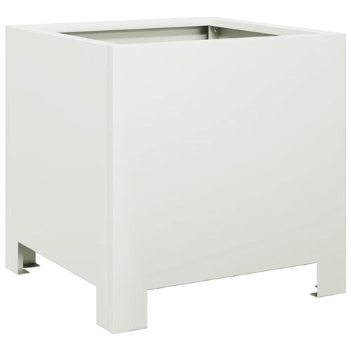 Plantekasser 2 stk. 30x30x30 cm stål hvid
