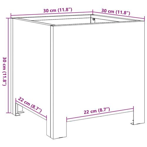 Plantekasser 2 stk. 30x30x30 cm stål hvid
