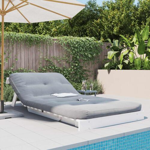 Futon med madras 100x206x11 cm massivt fyrretræ