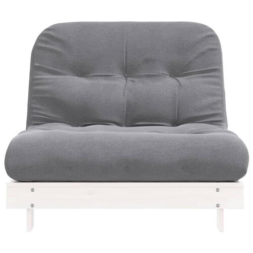 Futon med madras 100x206x11 cm massivt fyrretræ