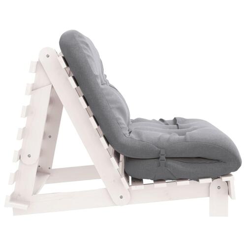 Futon med madras 100x206x11 cm massivt fyrretræ