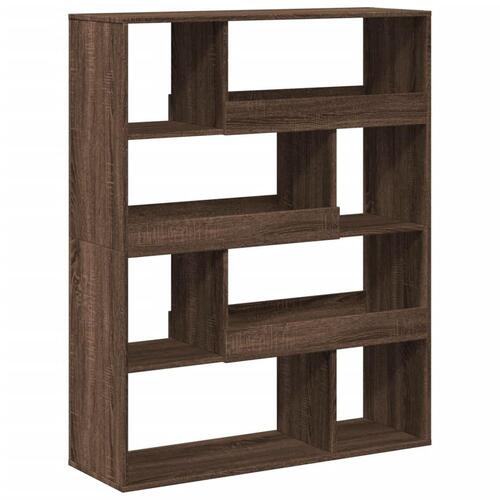 Bogreol 100x33x125,5 cm konstrueret træ brun egetræsfarve