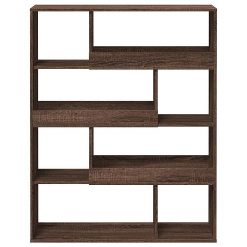 Bogreol 100x33x125,5 cm konstrueret træ brun egetræsfarve