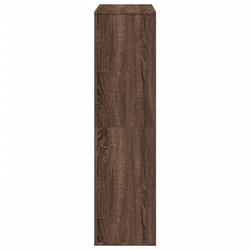 Bogreol 100x33x125,5 cm konstrueret træ brun egetræsfarve