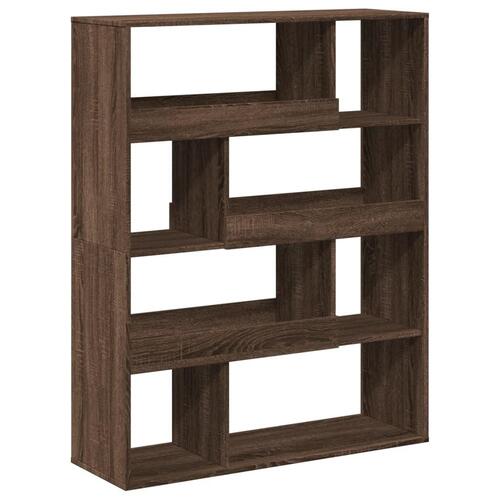 Bogreol 100x33x125,5 cm konstrueret træ brun egetræsfarve