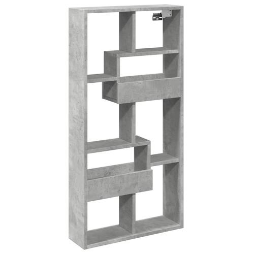 Vægskab 50x15x100 cm konstrueret træ betongrå