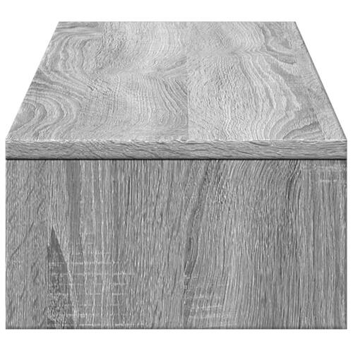 Skærmstander med skuffer 100x27x15 cm konstrueret træ