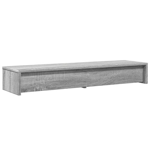Skærmstander med skuffer 100x27x15 cm konstrueret træ