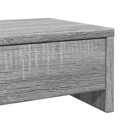 Skærmstander med skuffer 100x27x15 cm konstrueret træ