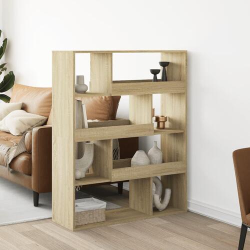 Bogreol 100x33x125,5 cm konstrueret træ sonoma-eg