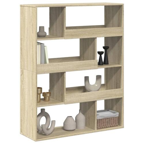 Bogreol 100x33x125,5 cm konstrueret træ sonoma-eg