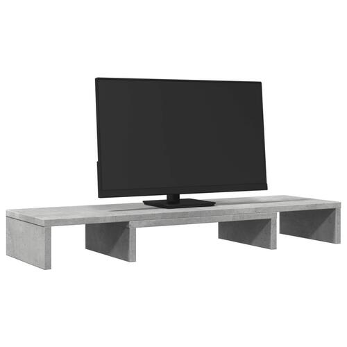 Skærmholder 80x24x10,5 cm justerbar konstrueret træ betongrå