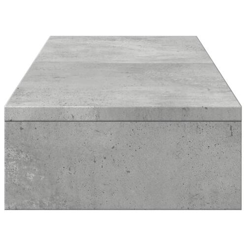Skærmholder 80x24x10,5 cm justerbar konstrueret træ betongrå