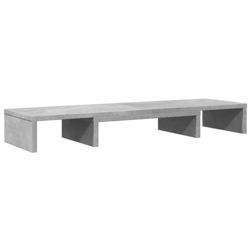 Skærmholder 80x24x10,5 cm justerbar konstrueret træ betongrå