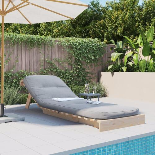 Futon med madras 70x206x11 cm massivt fyrretræ