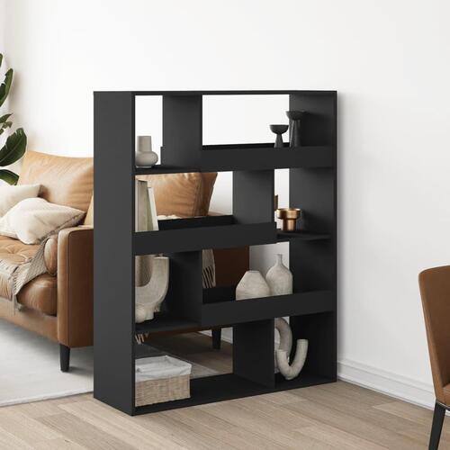 Rumdeler 100x33x125,5 cm konstrueret træ sort