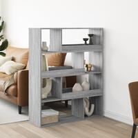 Bogreol 100x33x125,5 cm konstrueret træ grå sonoma-eg
