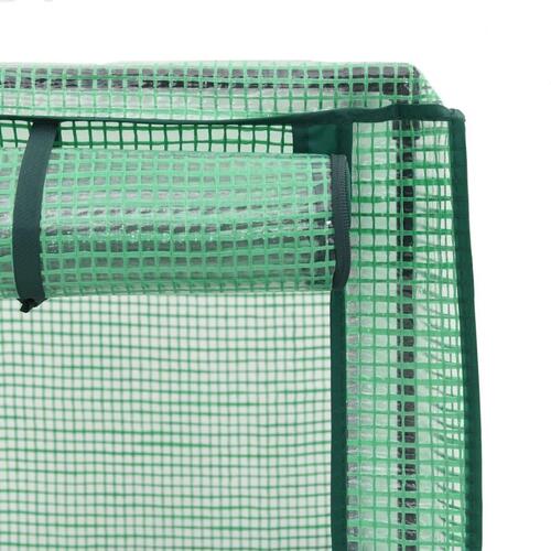Højbed med drivhusovertræk 160x40x153 cm rattan-look