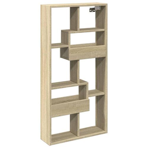 Vægskab 50x15x100 cm konstrueret træ sonoma-eg