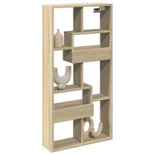 Vægskab 50x15x100 cm konstrueret træ sonoma-eg