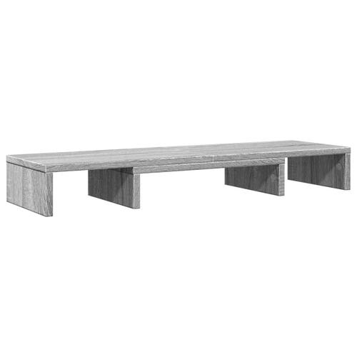 Skærmholder 80x24x10,5 cm konstrueret træ grå sonoma-eg