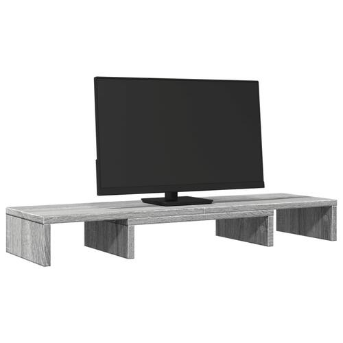Skærmholder 80x24x10,5 cm konstrueret træ grå sonoma-eg