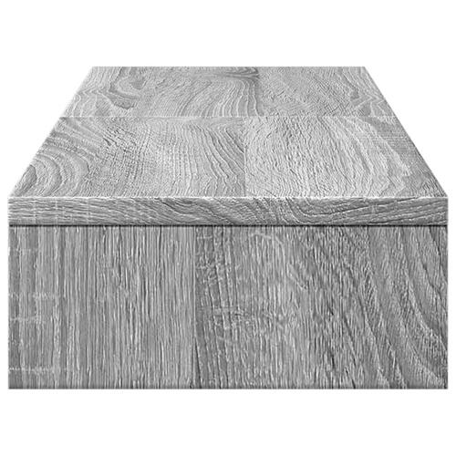 Skærmholder 80x24x10,5 cm konstrueret træ grå sonoma-eg