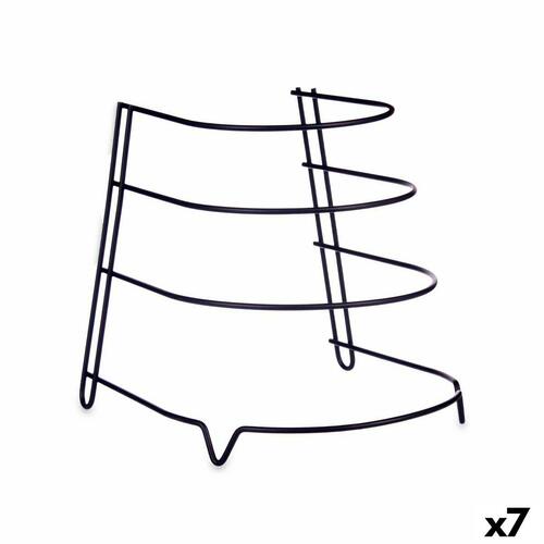 Stegepandeholder Sort Jern 24 x 26,5 x 24 cm (7 enheder)