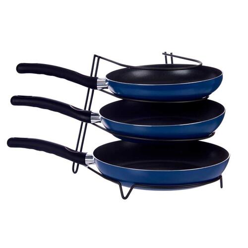 Stegepandeholder Sort Jern 24 x 26,5 x 24 cm (7 enheder)
