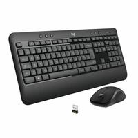 Tastatur og trådløs mus Logitech MK540 Fransk Sort Sort/Hvid AZERTY