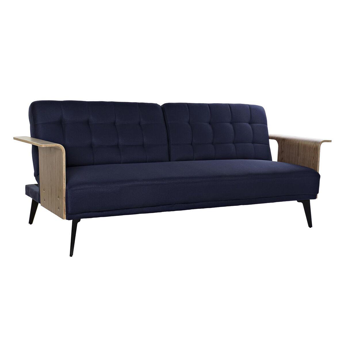 Sovesofa - blå/brun/sort, metal, moderne urban, 203 × 87 × 81 cm
