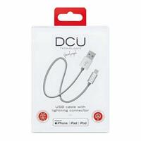 USB-opladerkabel Lightning iPhone DCU 34101205 Sølvfarvet 1 m