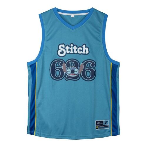 Basketballstrøje Stitch Blå Unisex M