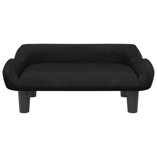 Sofa til børn 70x40x24 cm velour sort