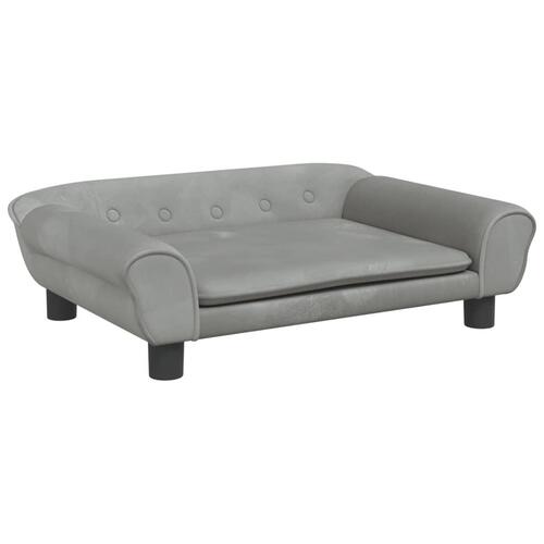 Sofa til børn 70x45x26 cm velour lysegrå