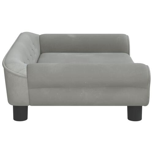 Sofa til børn 70x45x26 cm velour lysegrå