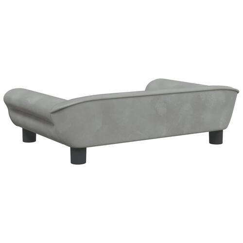 Sofa til børn 70x45x26 cm velour lysegrå