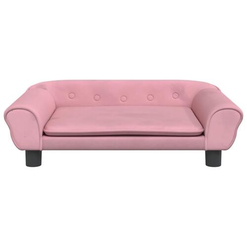 Sofa til børn 70x45x26 cm velour lyserød