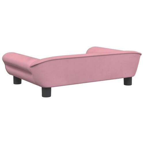 Sofa til børn 70x45x26 cm velour lyserød