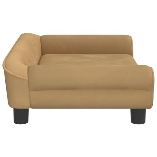 Hundeseng 70x48x22 cm velour brun