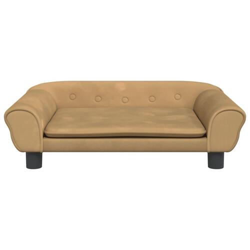 Sofa til børn 70x45x26 cm velour brun