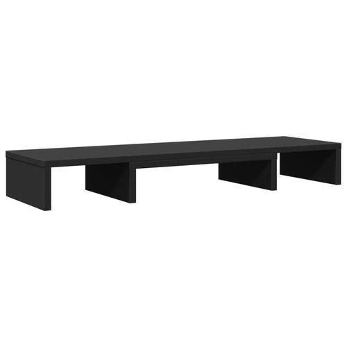 Skærmholder 80x24x10,5 cm justerbar konstrueret træ sort