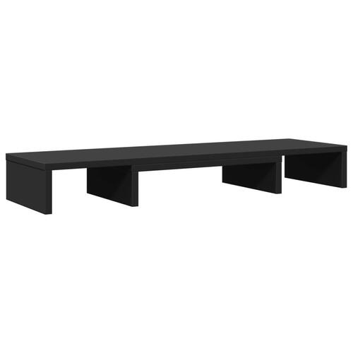 Skærmholder 80x24x10,5 cm justerbar konstrueret træ sort
