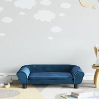 Sofa til børn 70x45x26 cm velour blå