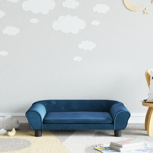Sofa til børn 70x45x26 cm velour blå