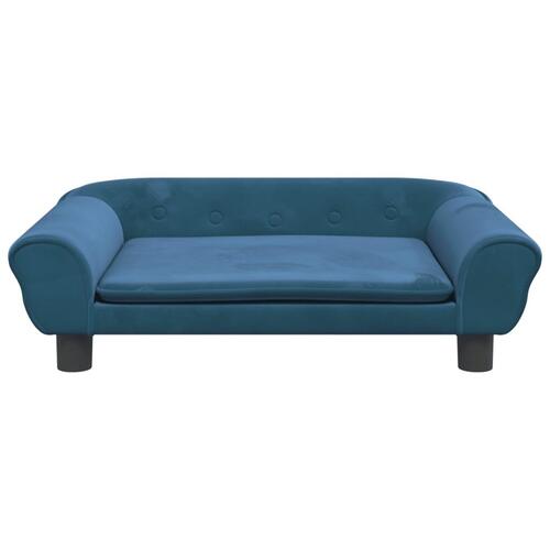 Hundeseng 70x48x22 cm velour blå