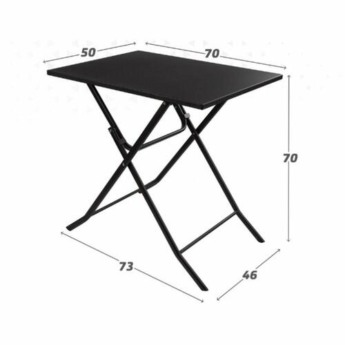 Sammenklappeligt bord Aktive Firkantet Stål 70 x 50 x 70 cm