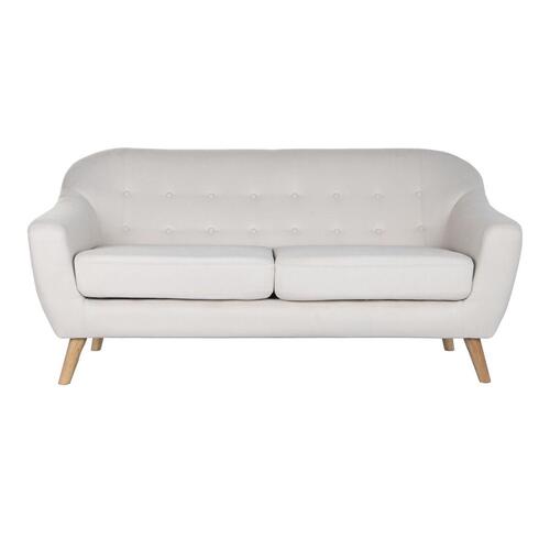 Sofa Natur Polyester Gummitræ Flødefarvet (172 x 82 x 82 cm)