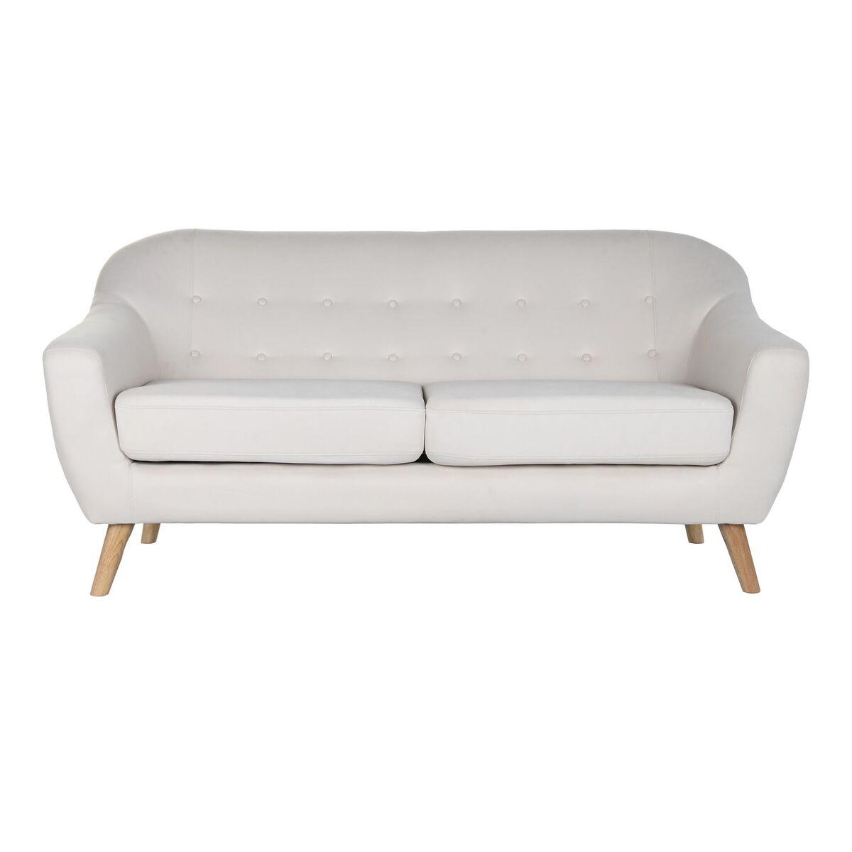 Sofa Natur Polyester Gummitræ Flødefarvet (172 x 82 x 82 cm)