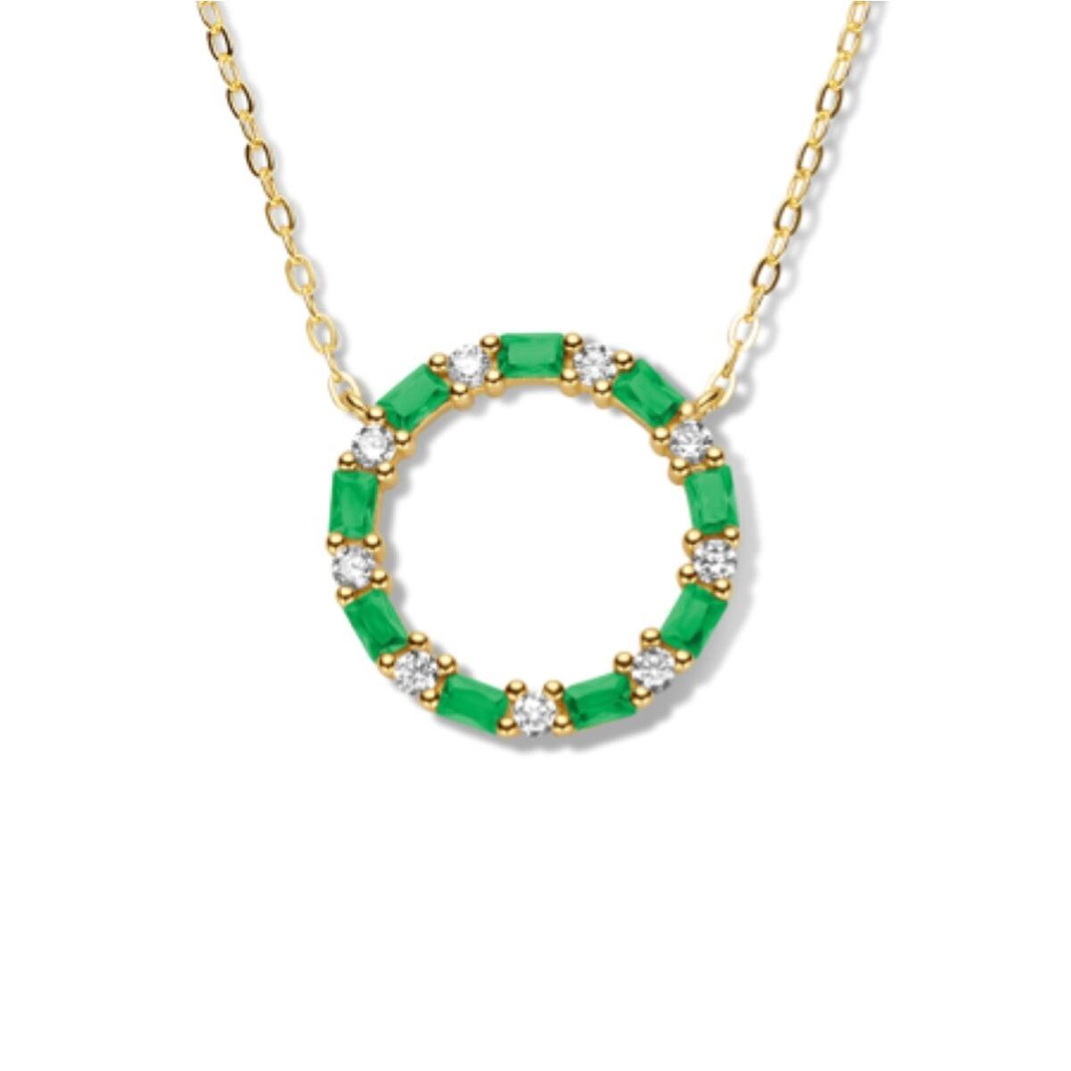 New Bling Choker-halskæde 9NB-0950 - elegant cirkelvedhæng